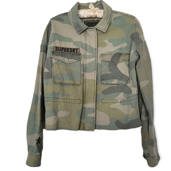 Superdry Co. Womens Jacket Military Inspired Camo‎ Size S - Picture 1 of 16